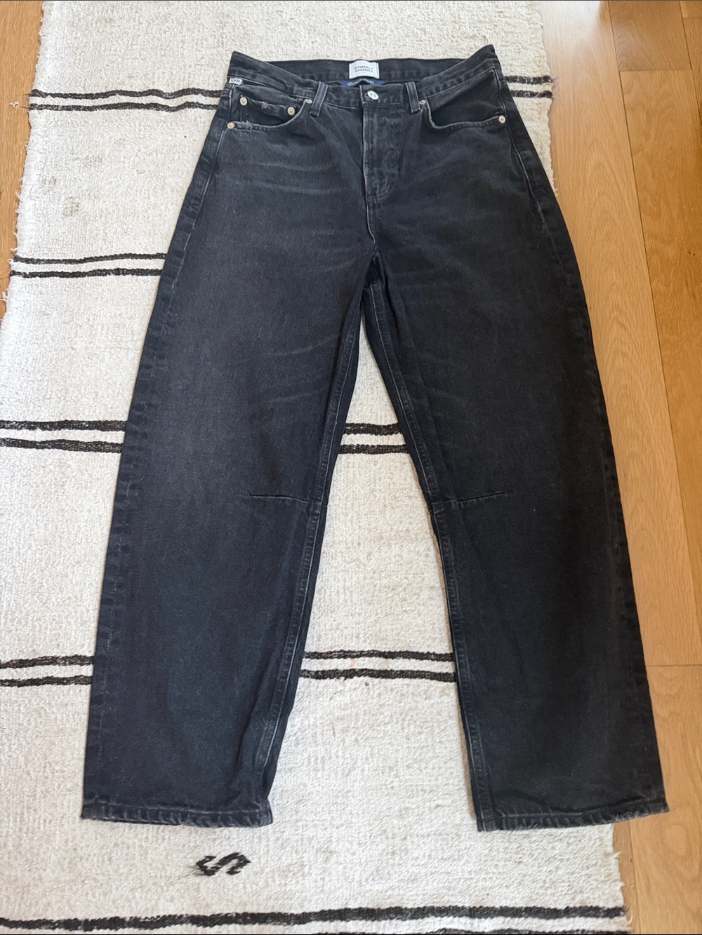 Citizens Of Humanity Washed Black Straight Jeans